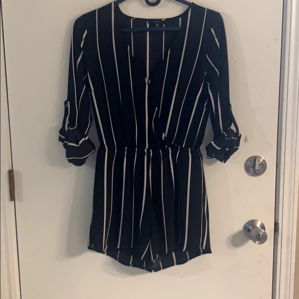 Black and White Short Romper